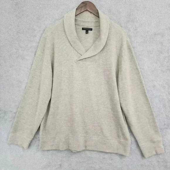 Banana Republic Men's Shawl neck pullover Sweater Size L‎ Cotton Blend - Picture 1 of 7